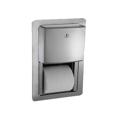 Roval™ Twin Hide-A-Roll Toilet Tissue Dispenser - Semi-Recessed