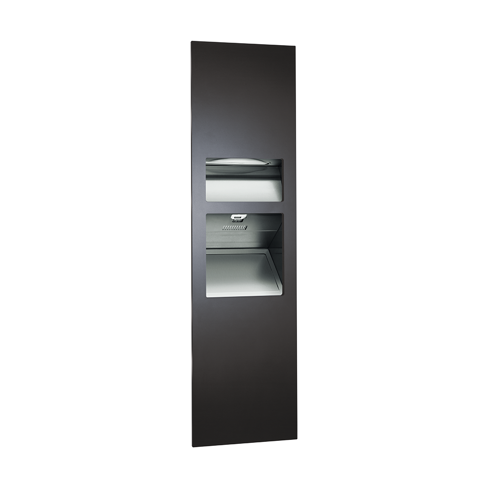 64672 1 2 41 Asi Piatto 3in1 Paper Towel Dispenser High Speed Hand Dryer And Waste Recptacle@2x