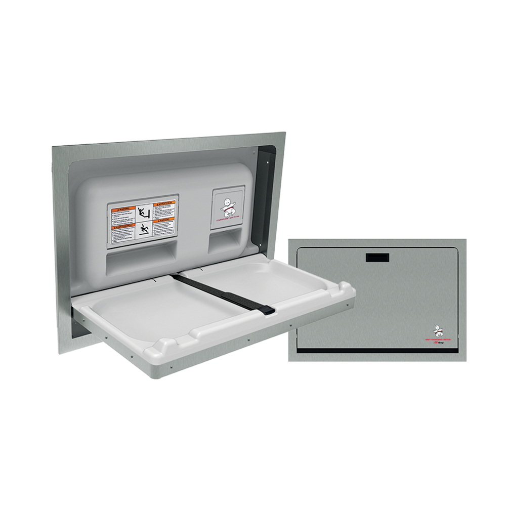 9013 Asi Recessedstainlesssteelbabychangingstation@2x2