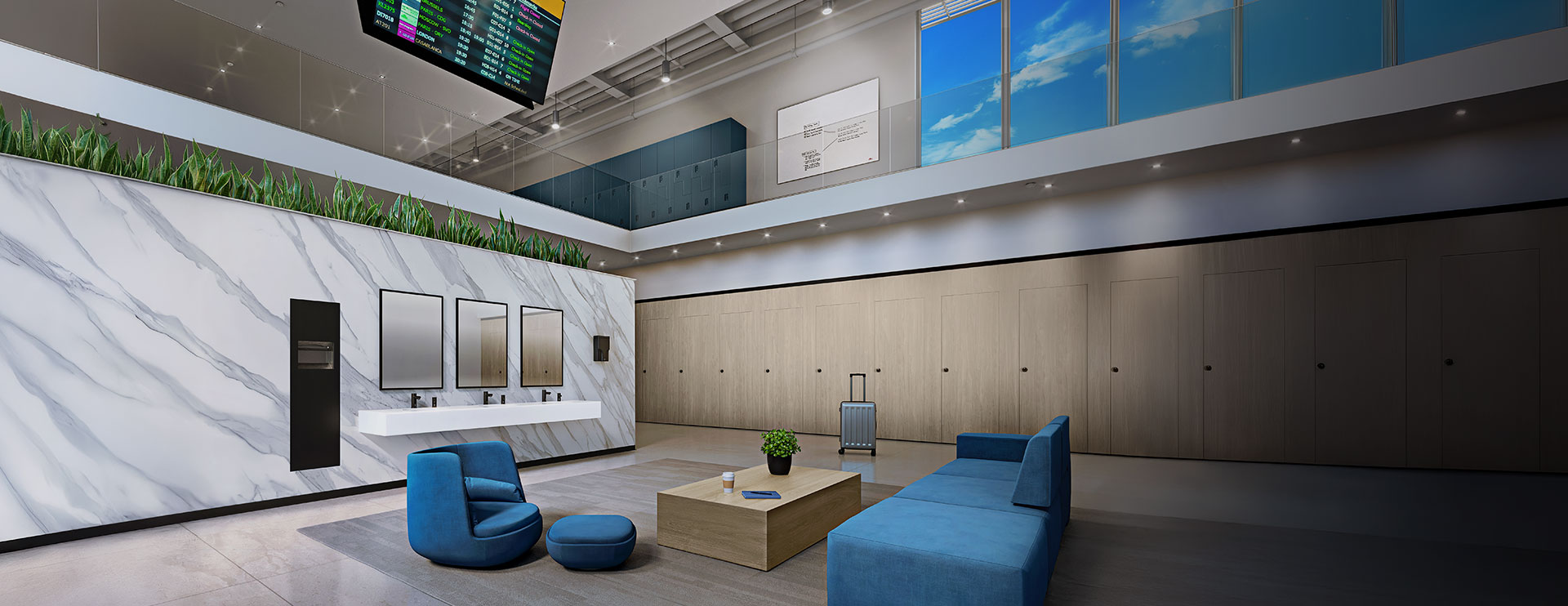 Rendering of a conference room