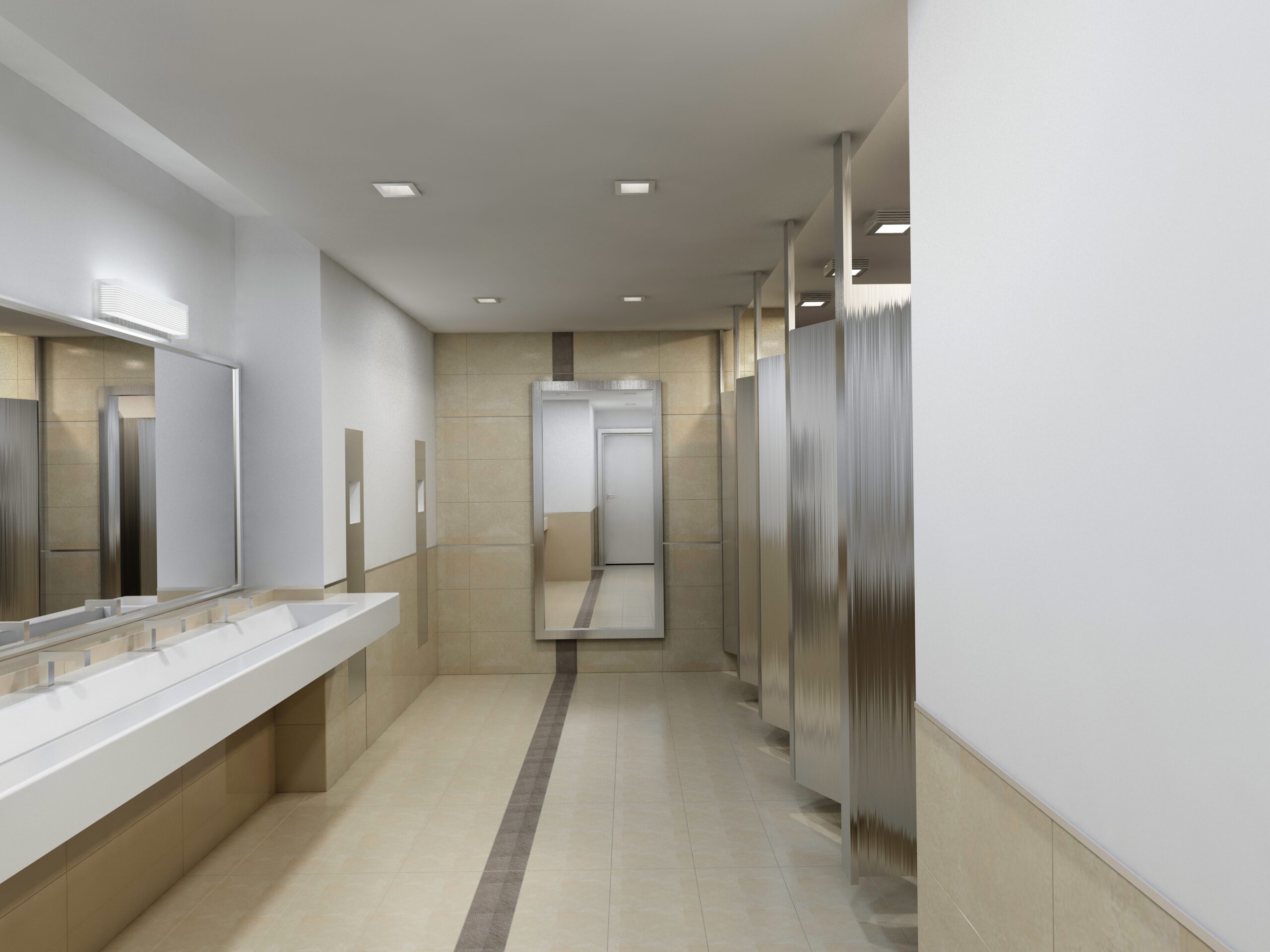 Guidance for your handicap bathroom floor plans commercial layout is available as you strategically plot the future of your organization's restroom offerings, as illustrated in this modern restroom image.